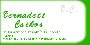 bernadett csikos business card